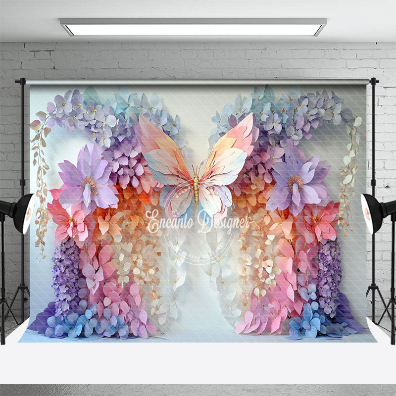 Arthouse Flower Garden Mono Wallpaper – Textured Vinyl With Glitter, Floral & Butterfly