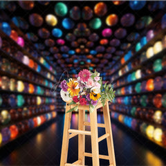 Aperturee - Aperturee Colorful Galaxy Orbs Photography Backdrop Abstract Glowing Spheres Wall Futuristic Sci-Fi Studio Background