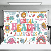 Aperturee - Aperturee Colorful Groovy Mental Health Awareness Backdrop