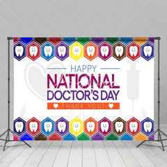 Aperturee - Aperturee Colorful Honeycomb National Doctors Day Backdrop