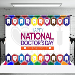 Aperturee - Aperturee Colorful Honeycomb National Doctors Day Backdrop