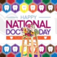 Aperturee - Aperturee Colorful Honeycomb National Doctors Day Backdrop