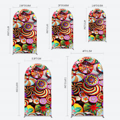 Aperturee - Aperturee Colorful Knitted Floral Plate Ethiopian Arch Backdrop