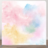 Aperturee - Aperturee Colorful Mixed Cloud Birthday Pillow Case Backdrop