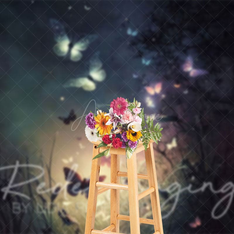 Aperturee - Aperturee Colorful Mystical Butterflies Fine Art Photo Backdrop