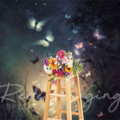 Aperturee - Aperturee Colorful Mystical Butterflies Fine Art Photo Backdrop