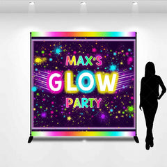 Aperturee - Aperturee Colorful Neon Custom Glow Party Birthday Backdrop