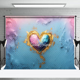 Aperturee - Aperturee Colorful Oil Painted Art Valentines Heart Backdrop