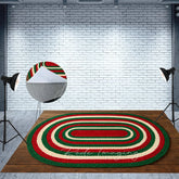 Aperturee - Aperturee Colorful Oval Carpet Fabric Floor Backdrop For Photo