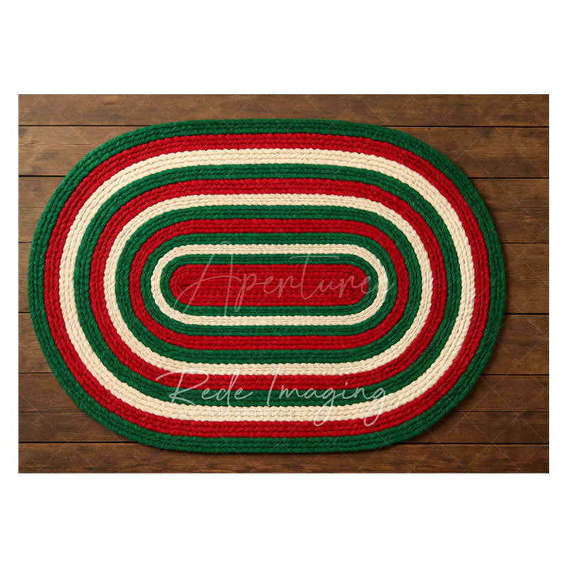Aperturee - Aperturee Colorful Oval Carpets Rubber Floor Mat For Photo