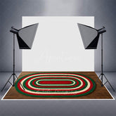 Aperturee - Aperturee Colorful Oval Carpets Rubber Floor Mat For Photo