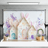 Aperturee - Aperturee Colorful Paint Ink Floral Wall Hutch Easter Backdrop