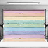 Aperturee - Aperturee Colorful Painted Wood Grain Photography Backdrop