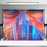 Aperturee - Aperturee Colorful Party Sparkle Curtains Stage Photo Backdrop