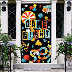 Aperturee - Aperturee Colorful Puzzle Dice Game Night Party Door Cover