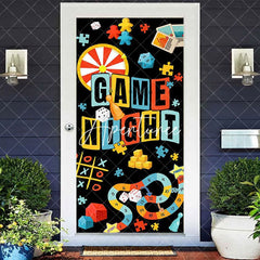 Aperturee - Aperturee Colorful Puzzle Dice Game Night Party Door Cover