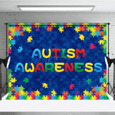 Aperturee - Aperturee Colorful Puzzle Spreading Autism Awareness Backdrop