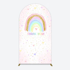 Aperturee - Aperturee Colorful Rainbow Love Rain Birthday Arch Backdrop