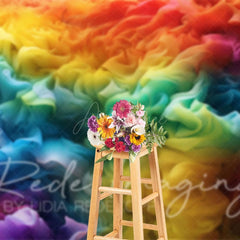Aperturee - Aperturee Colorful Rainbow Wrinkles Fine Art Photo Backdrop