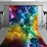 Aperturee - Aperturee Colorful Rainbow Wrinkles Fine Art Sweep Backdrop