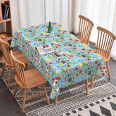Aperturee - Aperturee Colorful School Supplies Pattern Rectangle Tablecloth Fun Educational Back to School Party Decor