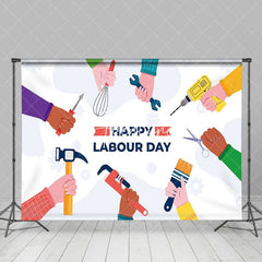 Aperturee - Aperturee Colorful Sleeve Tools Happy Labour Day Backdrop
