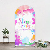 Aperturee - Aperturee Colorful Slime Splash Arch Birthday Party Backdrop