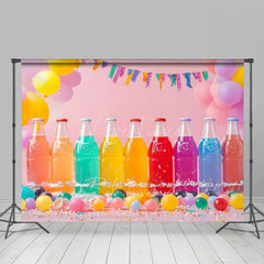 Aperturee - Aperturee Colorful Soda Drink Balloons Cake Smash Backdrop