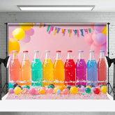 Aperturee - Aperturee Colorful Soda Drink Balloons Cake Smash Backdrop