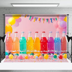 Aperturee - Aperturee Colorful Soda Drink Balloons Cake Smash Backdrop