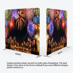 Aperturee - Aperturee Colorful Sparkle Night Scene Square Tension Backdrop
