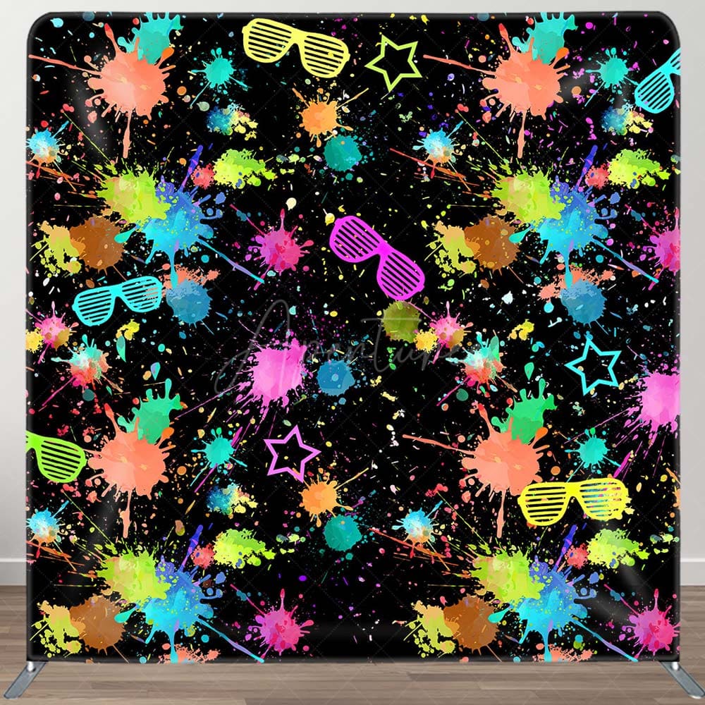 Aperturee - Aperturee Colorful Splash Print Sunglass Pillow Case Backdrop
