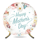 Aperturee - Aperturee Colorful Spring Floral Round Mothers Day Backdrop