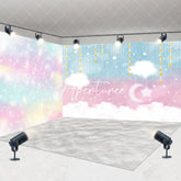 Aperturee - Aperturee Colorful Starry Cloud Sky Birthday Room Set Backdrop