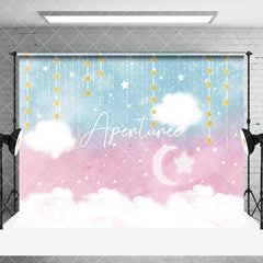 Aperturee - Aperturee Colorful Starry Cloud Sky Birthday Room Set Backdrop