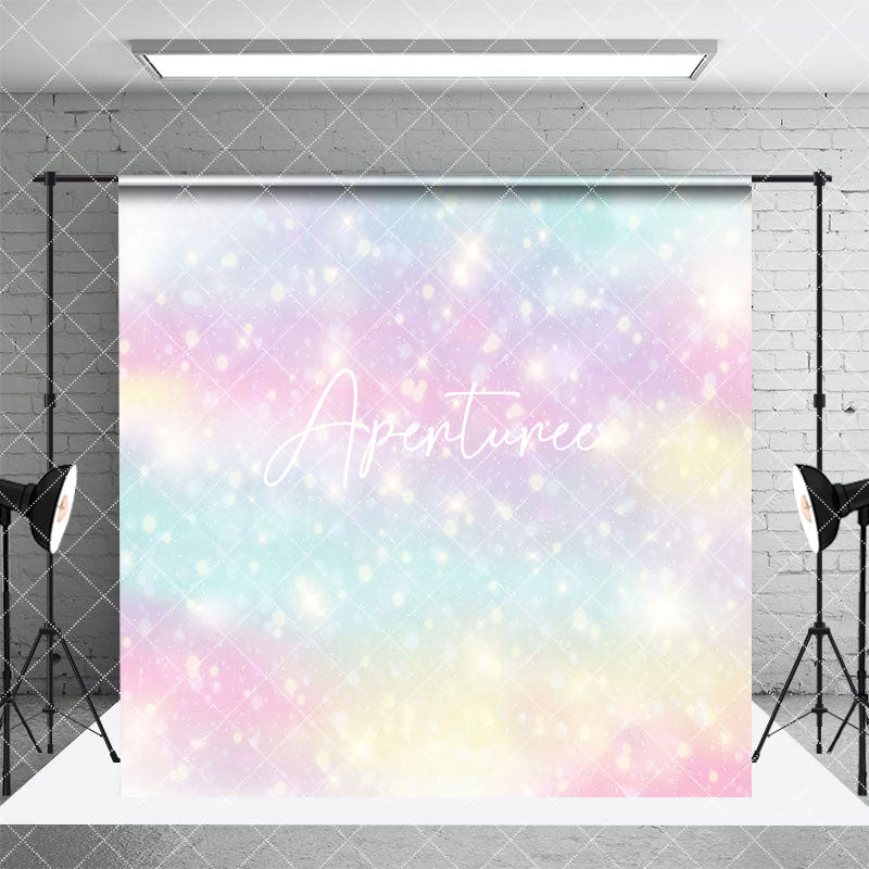 Aperturee - Aperturee Colorful Starry Cloud Sky Birthday Room Set Backdrop