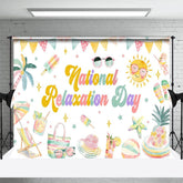 Aperturee - Aperturee Colorful Summer National Relaxation Day Backdrop