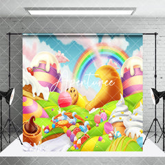 Aperturee - Aperturee Colorful Sunny Candyland Birthday Room Set Backdrop