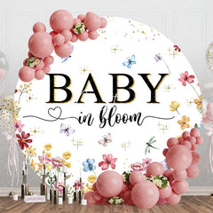 Aperturee - Aperturee Colorful Wildflower Baby In Bloom Round Backdrop