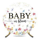 Aperturee - Aperturee Colorful Wildflower Baby In Bloom Round Backdrop