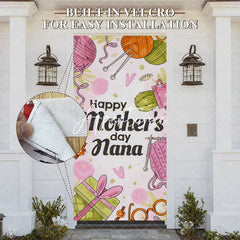 Aperturee - Aperturee Colorful Yarn Gifts Happy Mothers Day Door Cover