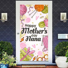 Aperturee - Aperturee Colorful Yarn Gifts Happy Mothers Day Door Cover