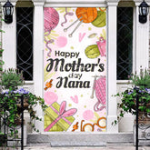 Aperturee - Aperturee Colorful Yarn Gifts Happy Mothers Day Door Cover