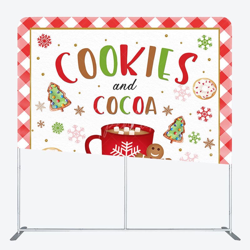 Aperturee - Aperturee Cookies And Cocoa Gingerbread Pillow Cover Backdrop