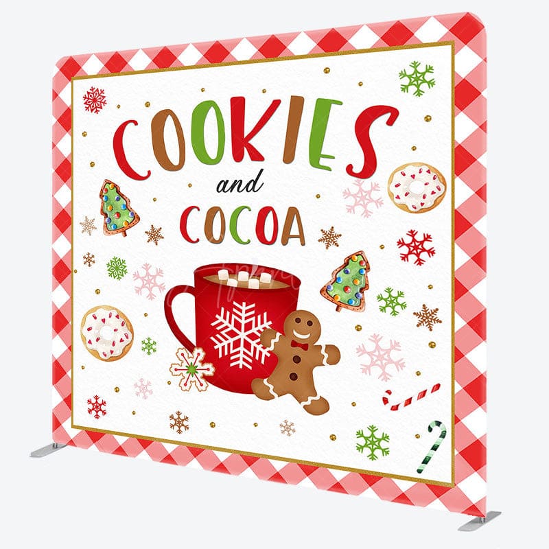 Aperturee - Aperturee Cookies And Cocoa Gingerbread Pillow Cover Backdrop