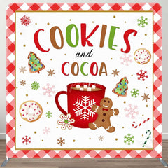 Aperturee - Aperturee Cookies And Cocoa Gingerbread Pillow Cover Backdrop
