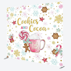 Aperturee - Aperturee Cookies Cocoa Snowflakes Candy Coffee Square Backdrop