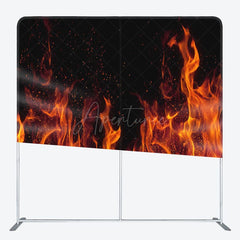 Aperturee - Aperturee Cool Red Raging Fire Winter Tension Fabric Backdrop