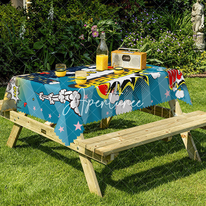 Aperturee - Aperturee Cosmic Brain Star Pattern Dynamic Light Tablecloth