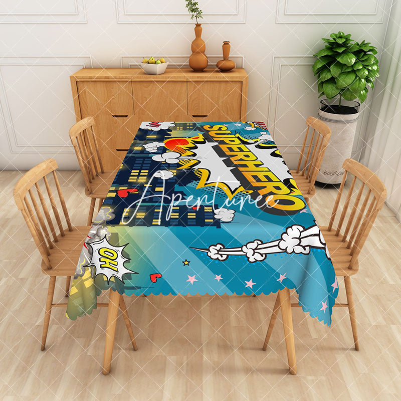 Aperturee - Aperturee Cosmic Brain Star Pattern Dynamic Light Tablecloth